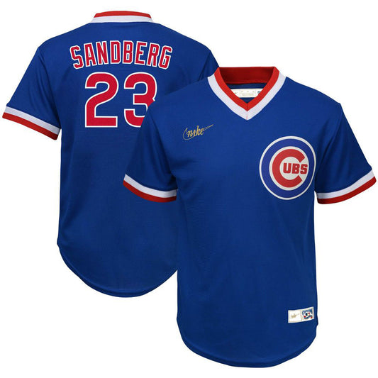 Youth Chicago Cubs Ryne Sandberg Road Cooperstown Collection Player Jersey - Royal