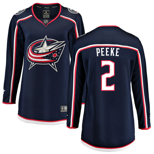 Andrew Peeke Columbus Blue Jackets Fanatics Branded Women's Home Breakaway Jersey - Navy