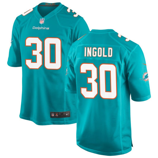 Alec Ingold Miami Dolphins Nike Game Jersey - Aqua