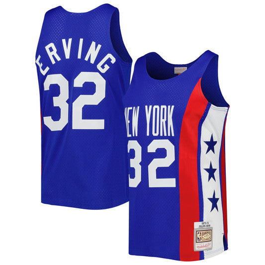 Youth New Jersey Nets Julius Erving 1973-74 Hardwood Classic Jersey - Blue