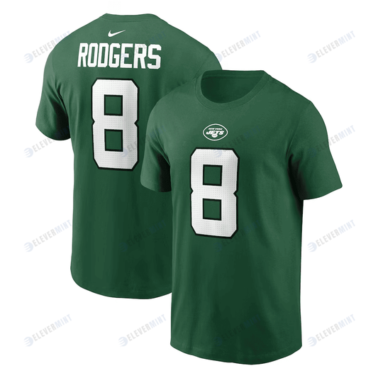 Aaron Rodgers 8 New York Jets T-Shirt - Men Green