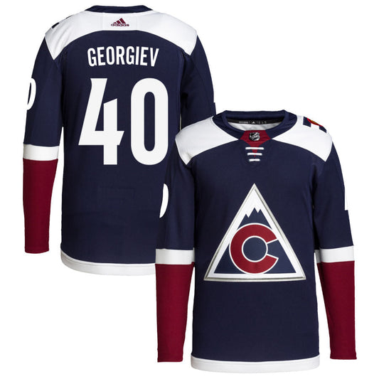 Alexandar Georgiev Colorado Avalanche adidas 2018/19 Alternate Primegreen Authentic Pro Jersey - Navy