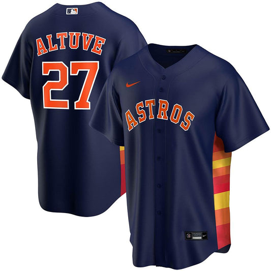 Youth Houston Astros Jose Altuve Cool Base Replica Jersey Navy