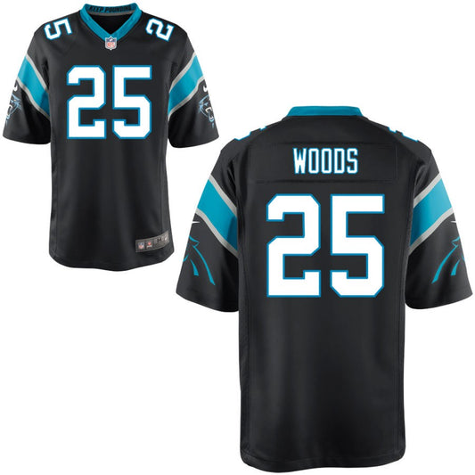 Xavier Woods Carolina Panthers Nike Youth Game Jersey - Black