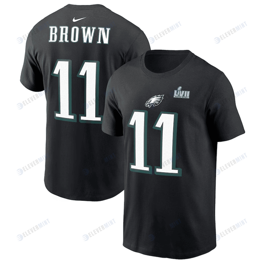 A.J. Brown Philadelphia Eagles Super Bowl LVII T-Shirt - Black