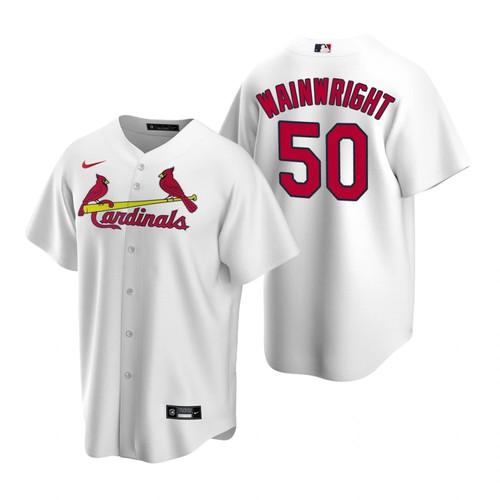 Youth St. Louis Cardinals Adam Wainwright Cool Base Replica Jersey White