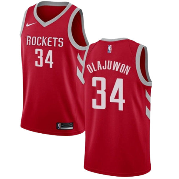 Youth Houston Rockets Hakeem Olajuwon Icon Edition Jersey - Red