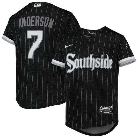 Youth Chicago White Sox Tim Anderson City Connect Replica Jersey - Black