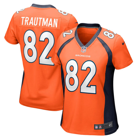 Adam Trautman Denver Broncos Nike Women's Team Game Jersey - Orange