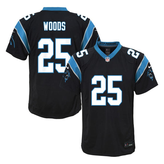 Xavier Woods  Carolina Panthers Nike Youth Game Jersey - Black